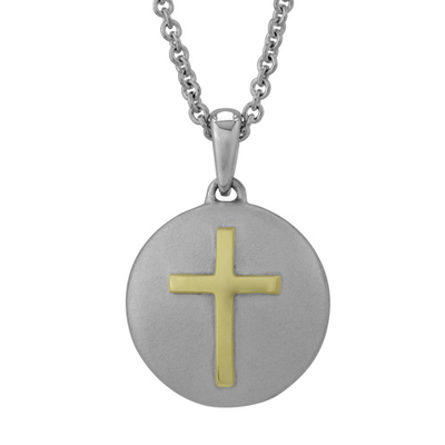 Petite Cross Gold Cremation Pendant